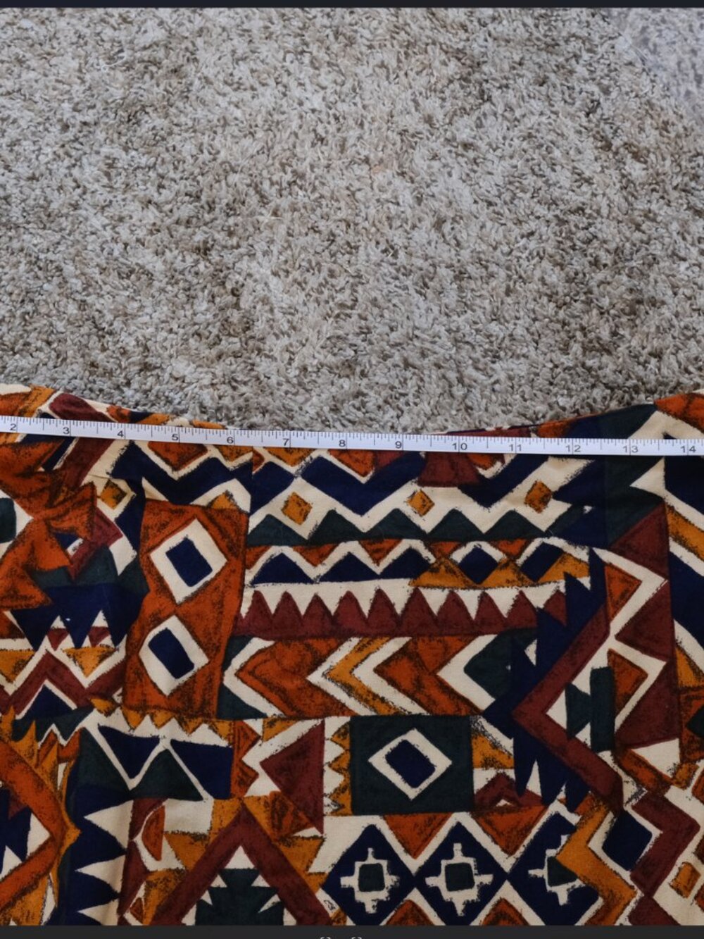 R.A.P USA Tribal Print Wrap Skirt | Earth Tone Boho Skirt | Approx. 32” Waist - Picture 7 of 9